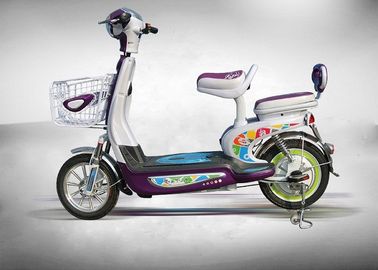 Китай Пурпурный мотоцикл самоката мопеда цвета 350В электрический с передней тормозной системой барабанчика поставщик